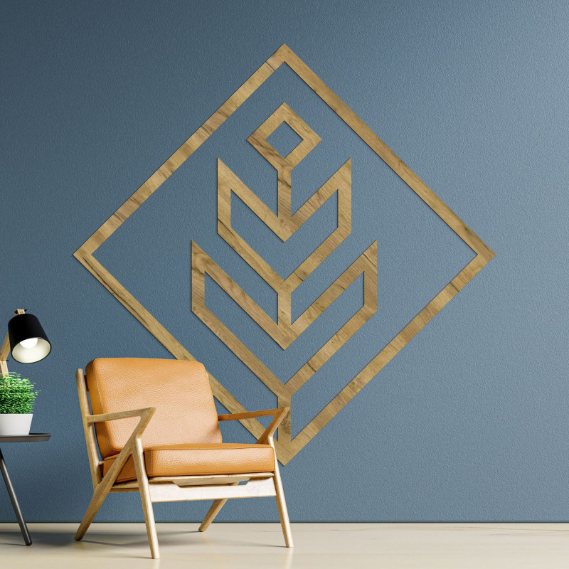 Geometryczna dekoracja ścienna kwadrat - SKAUKA