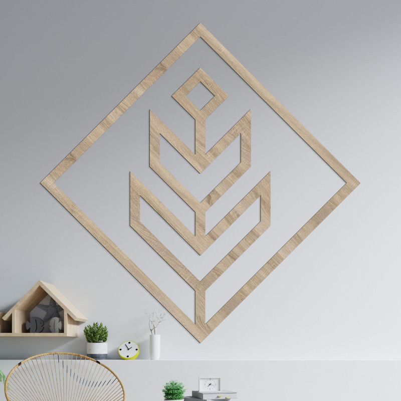 Geometryczna dekoracja ścienna kwadrat - SKAUKA