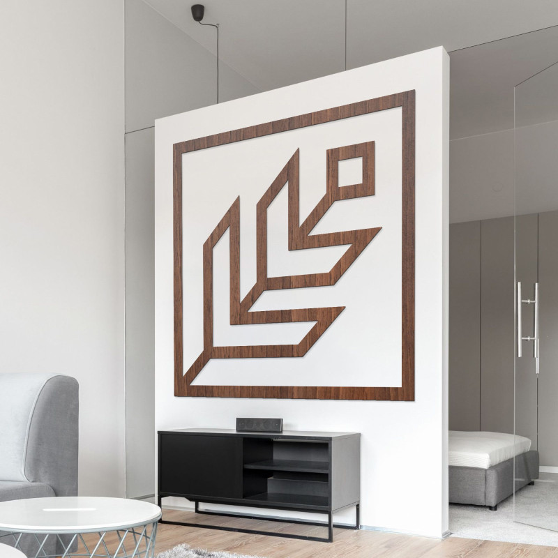 Geometryczna dekoracja ścienna kwadrat - SKAUKA