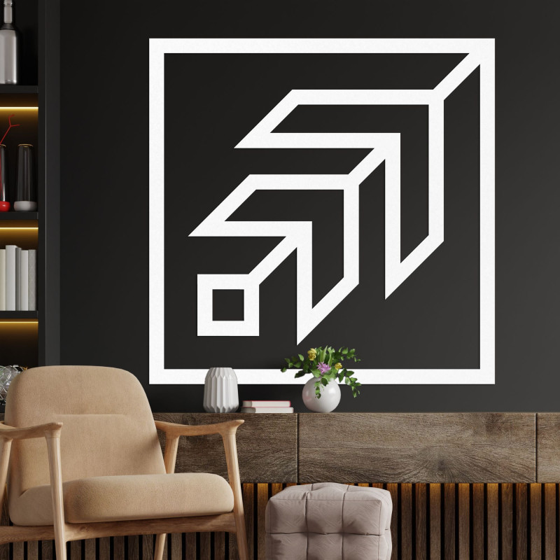 Geometryczna dekoracja ścienna kwadrat - SKAUKA
