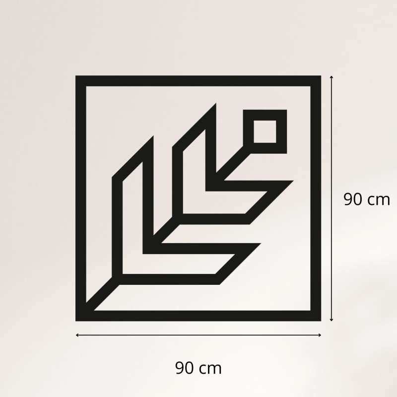 Geometryczna dekoracja ścienna kwadrat - SKAUKA