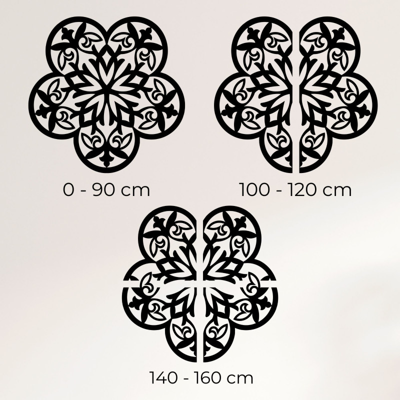 Drewniana dekoracja ścienna mandala cichy kwiat...