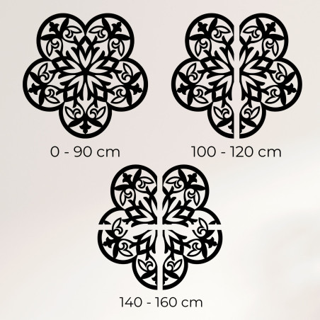 Drewniana dekoracja ścienna mandala cichy kwiat - FLORIVA