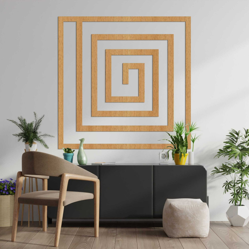 Drewniana dekoracja geometryczna - WOORTLE