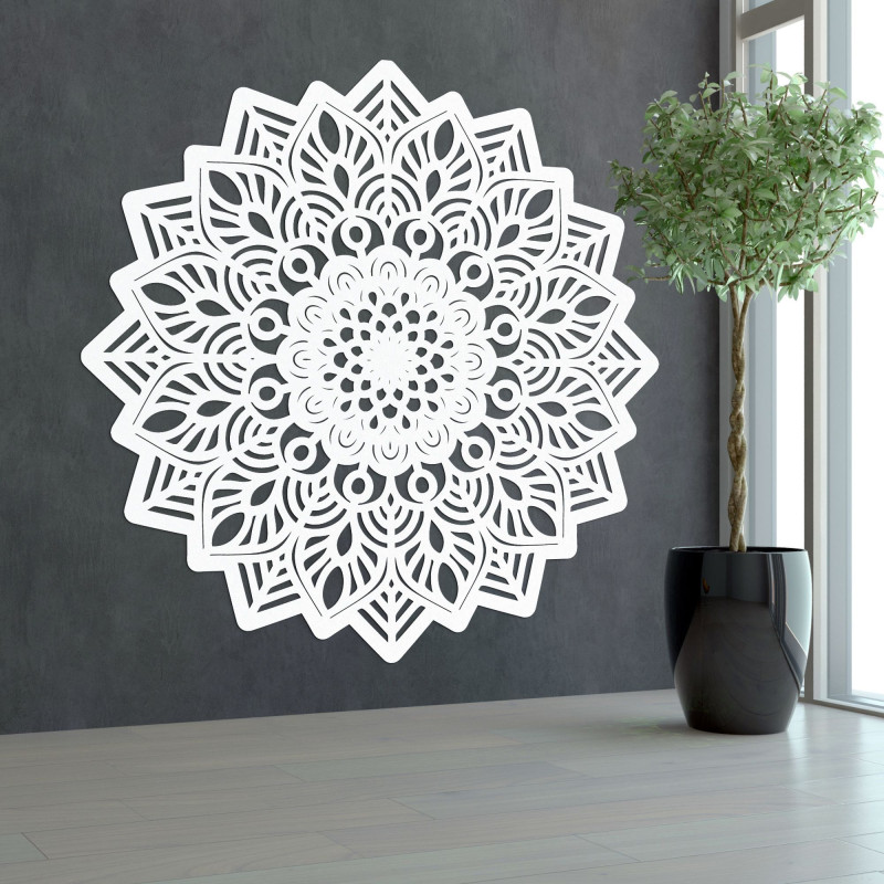 Drewniany obraz ścienny mandala w kształcie słońca - IGNEUS