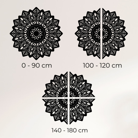 Drewniany obraz ścienny mandala w kształcie słońca - IGNEUS