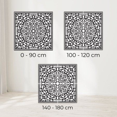 Drewniany obraz kwadratowy orientalna mandala - KVIDO