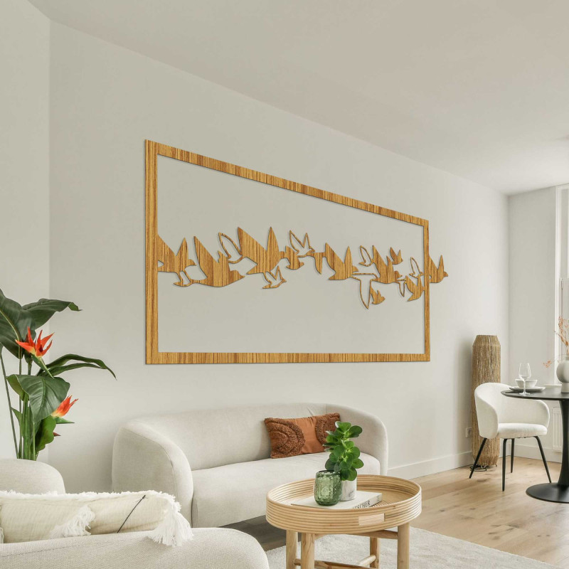 Drewniany obraz ścienny ptaki - RODDO