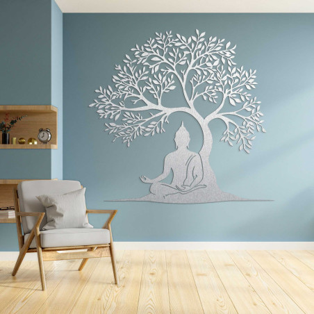 Drewniana dekoracja Budda i drzewo życia - MEARNE
