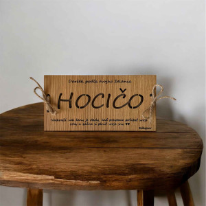 Drewniana koperta na pieniądze - DOWOLNA 20 x 10 cm