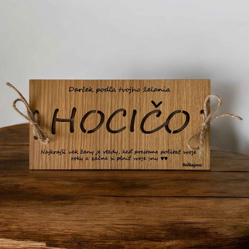 Drewniana koperta na pieniądze - DOWOLNA 20 x...