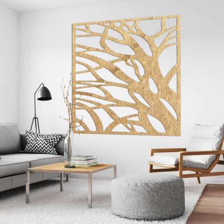 Drewniana dekoracja ścienna nature square - LASLO