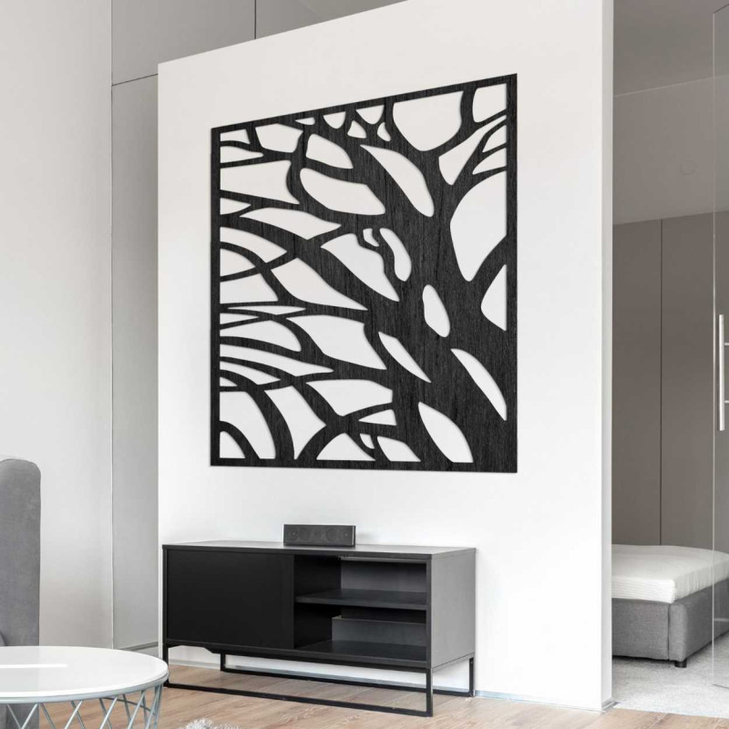 Drewniana dekoracja ścienna nature square - LASLO