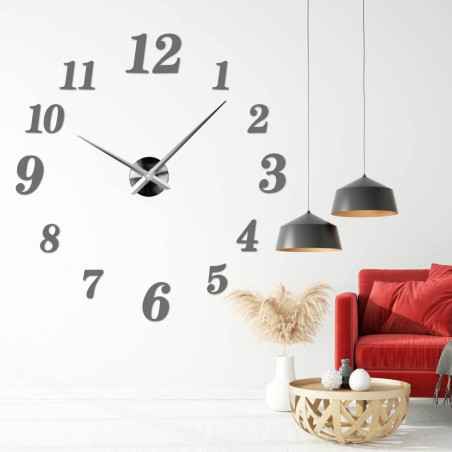 Szczegół tarczy zegara samoprzylepnego z pleksiglasu z czarnymi wskazówkami Szczegół tarczy zegara samoprzylepnego z pleksiglasu z czarnymi wskazówkami