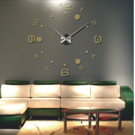 Duży zegar ścienny 3D z tworzywa sztucznego - DEREK