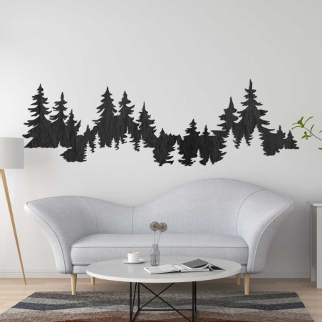 Nowoczesna przestrzeń z naturalnymi drewnianymi dekoracjami w kształcie drzew. Nowoczesna przestrzeń z naturalnymi drewnianymi dekoracjami w kształcie drzew.