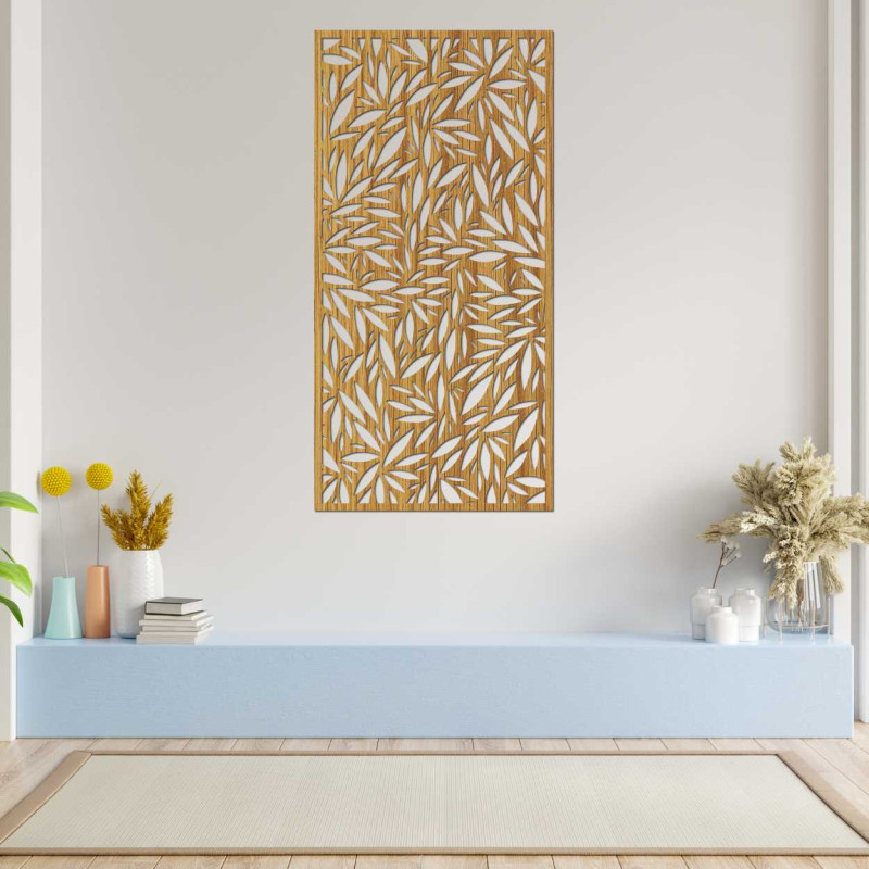 Elegancka naturalna dekoracja z wyciętymi liśćmi