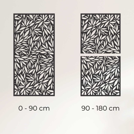 Drewniany panel ścienny z motywem roślinnym - DOROZ