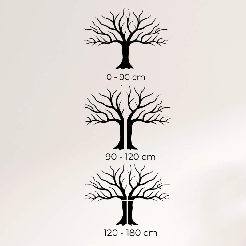 Drewniana dekoracja ścienna malowana gałęziami drzew