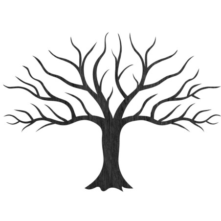 Drewniana dekoracja ścienna malowana gałęziami drzew Drewniana dekoracja ścienna malowana gałęziami drzew