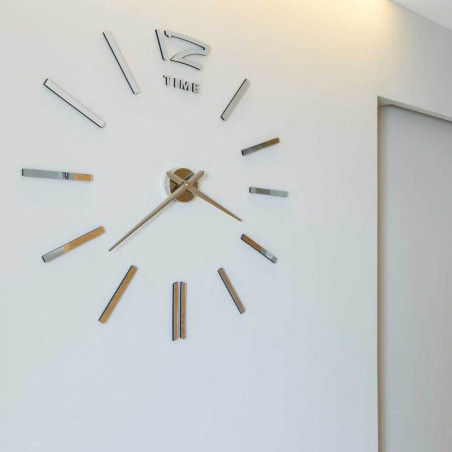 Lustrzany samoprzylepny zegar ścienny Lustrzany samoprzylepny zegar ścienny