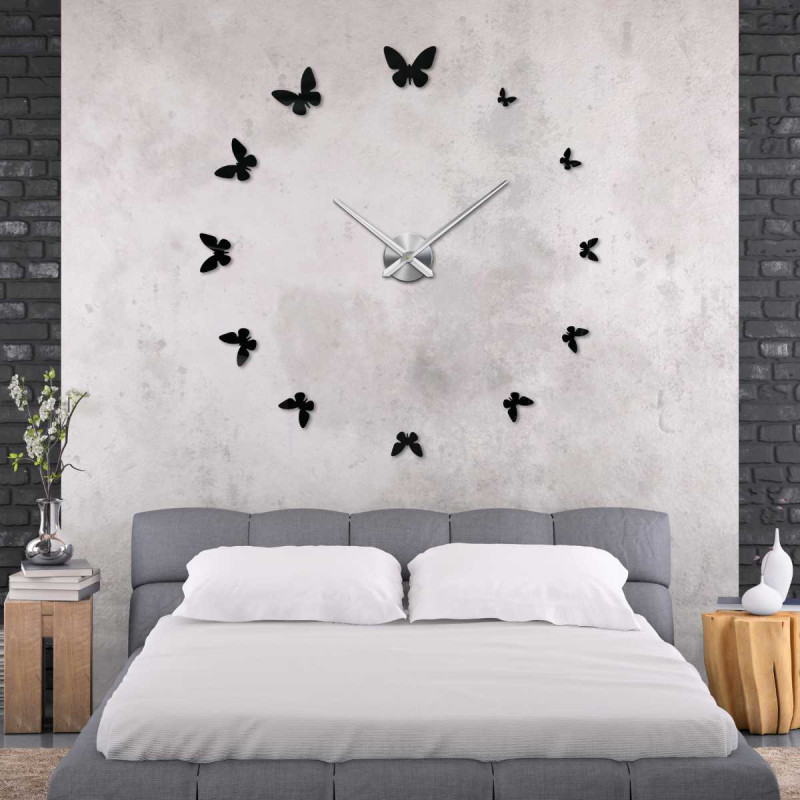 Dekoracyjny zegar motylkowy o delikatnym...