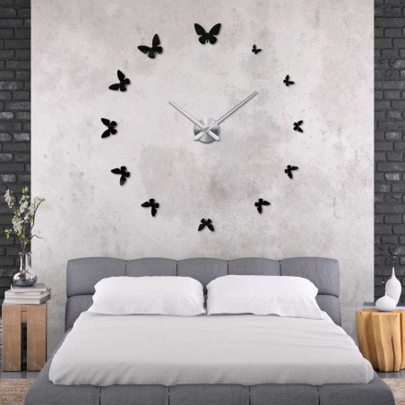 Dekoracyjny zegar motylkowy o delikatnym designie - JASON