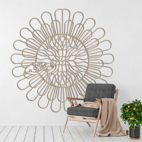 Dekoracja ma symetryczny wygląd, kładący nacisk na rytmiczne powtarzanie linii. Dekoracja ma symetryczny wygląd, kładący nacisk na rytmiczne powtarzanie linii.