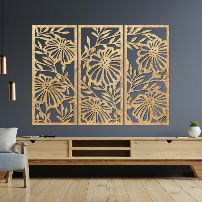 Obrazek z drewna rzeźbiony ręcznie - naturalna dekoracja