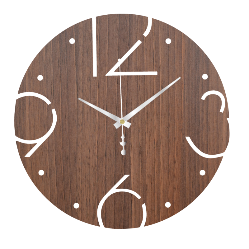 Drewniany zegar z unikalnymi rzeźbionymi...