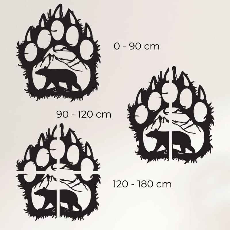 Podgląd techniczny pokazujący wysokość, szerokość i głębokość wycięcia w naturalnym drewnie.