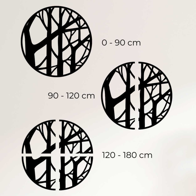 Wymiary drewnianej dekoracji podane w centymetrach