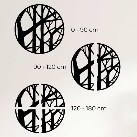 Wymiary drewnianej dekoracji podane w centymetrach Wymiary drewnianej dekoracji podane w centymetrach