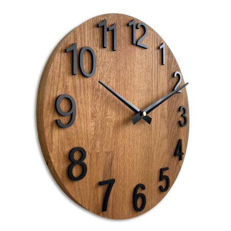 Minimalistyczny okrągły zegar z cyframi i wskazówkami Minimalistyczny okrągły zegar z cyframi i wskazówkami