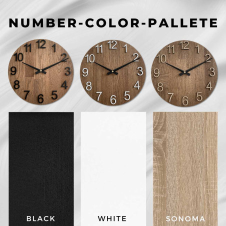 Elegancki drewniany zegar do salonu - TORGGENT