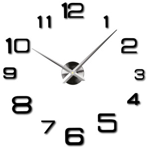 zegar ścienny 3D z naklejką DIY - DESING