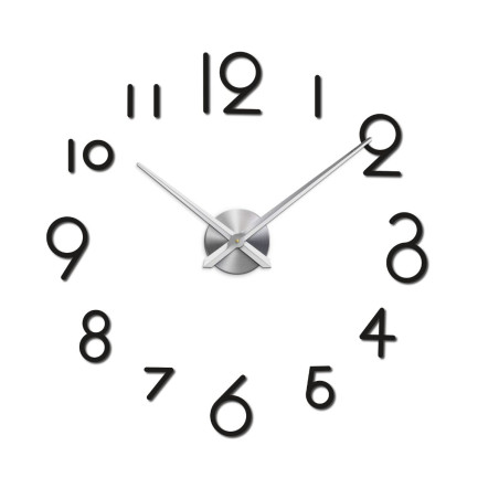 Czarny zegar ścienny do salonu Czarny zegar ścienny do salonu