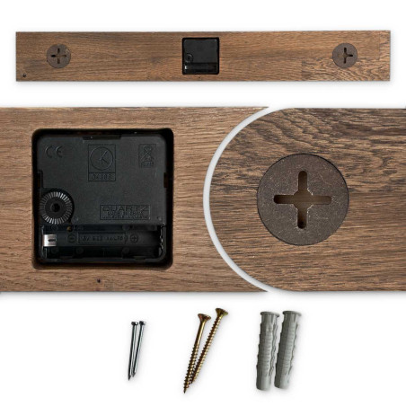 Minimalistyczny zegar z naturalnego drewna - HOKAI