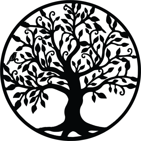 Malowidło ścienne na drewnie - Drzewo Życia symbolizuje wzrost Malowidło ścienne na drewnie - Drzewo Życia symbolizuje wzrost