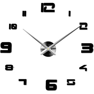 Samoprzylepny zegar ścienny lustrzany PROFI CLOCK 3D 2