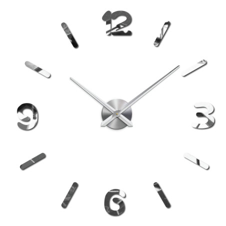 Nowoczesny zegar ścienny z lustrem, duży, DIY Nowoczesny zegar ścienny z lustrem, duży, DIY