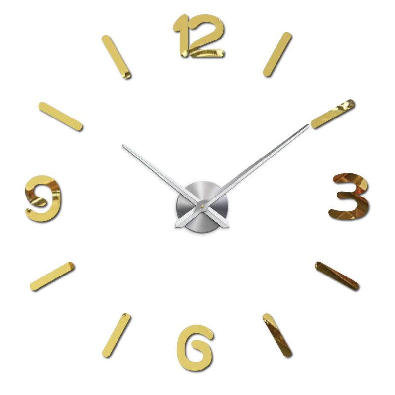 Stylowy zegar wykonany z pleksi, cichy i łatwy w montażu w każdym pomieszczeniu.