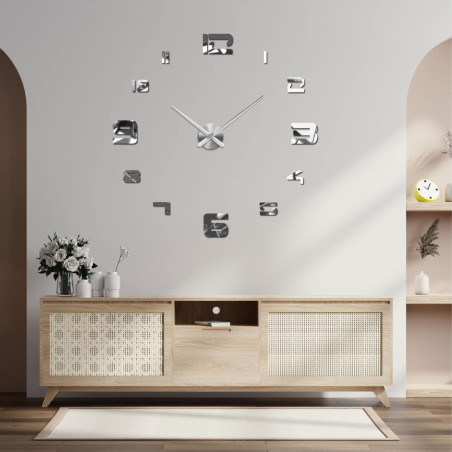 Elegancki zegar wykonany z pleksi, regulowana średnica do 130 cm.