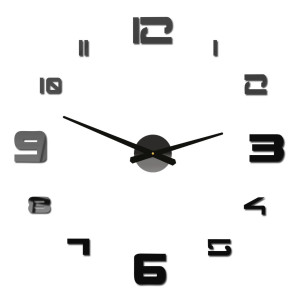 Elegancki zegar wykonany z pleksi, regulowana średnica do 130 cm. 2