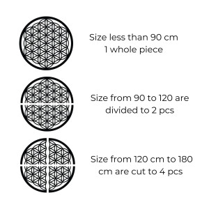 Drewniana mandala ścienna Kwiat Życia 2