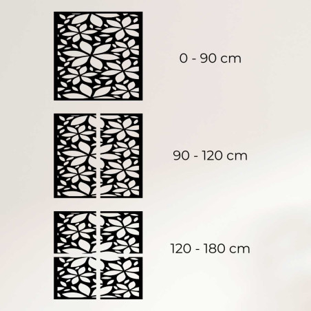 copy of Drewniana dekoracja ścienna kwiaty kwadrat - SAJFO