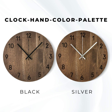 Ręcznie wykonany zegar ścienny z wysokiej jakości dębu Ręcznie wykonany zegar ścienny z wysokiej jakości dębu