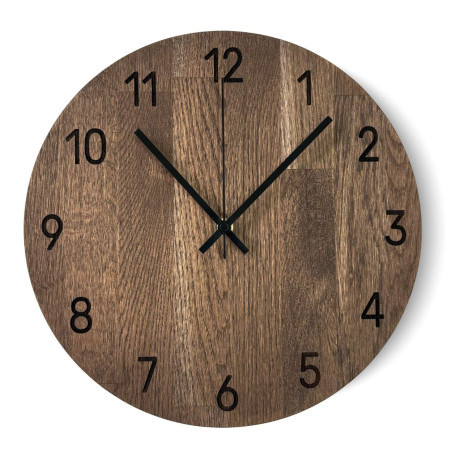 Ręcznie wykonany zegar ścienny z wysokiej jakości dębu Ręcznie wykonany zegar ścienny z wysokiej jakości dębu