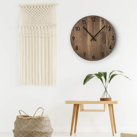 Ręcznie wykonany zegar ścienny z wysokiej jakości dębu Ręcznie wykonany zegar ścienny z wysokiej jakości dębu