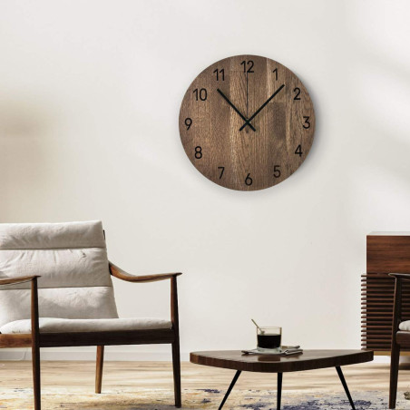 Minimalistyczny drewniany zegar jako designerska dekoracja Minimalistyczny drewniany zegar jako designerska dekoracja